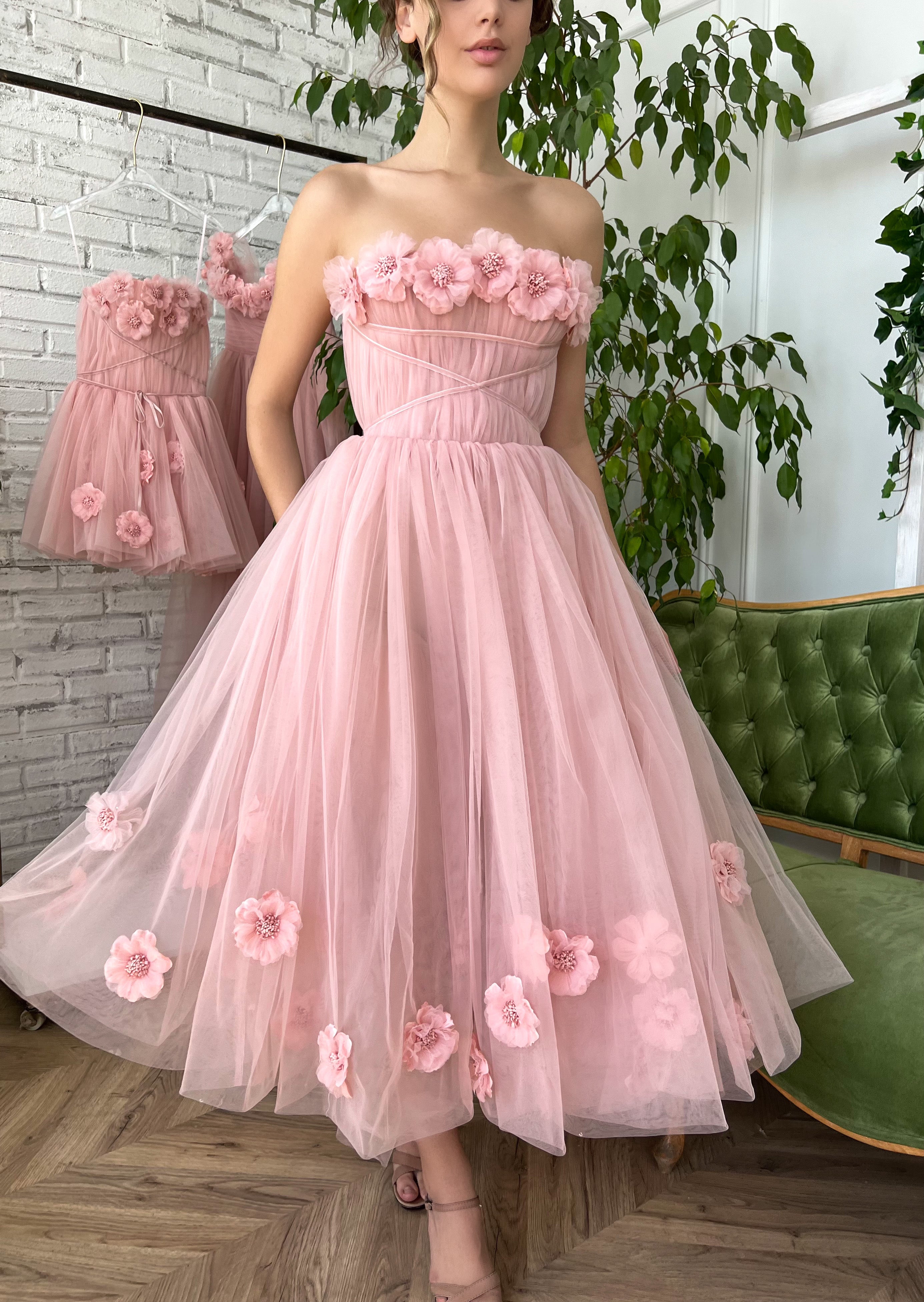 midi dress pink